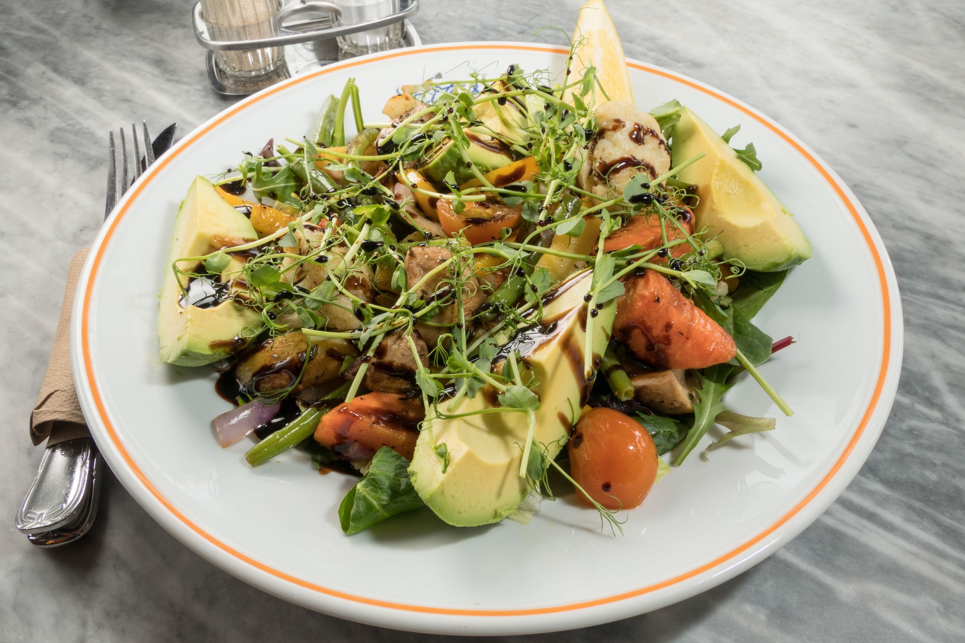 A healthy salad plate